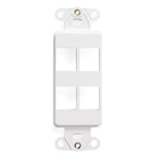 QuickPort Decora Insert, 4-Port, White