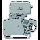 2-conductor fuse terminal block; with pivoting fuse holder; for glass cartridge fuse " x 1"; without blown fuse indication; for DIN-rail 35 x 15 and 35 x 7.5; 4 mm; CAGE CLAMP; 4,00 mm; gray