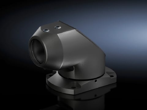 Top-mounted joint CP 40, steel, color: RAL 7024, produkt group: Used with static loads ranging from 400 to 1800 N. Endless possibilities for combination, with a broad diversity of functions. Reliable cable protection in all applications. Perfect planning tool for fast, safe design of the support arm system to suit your application.