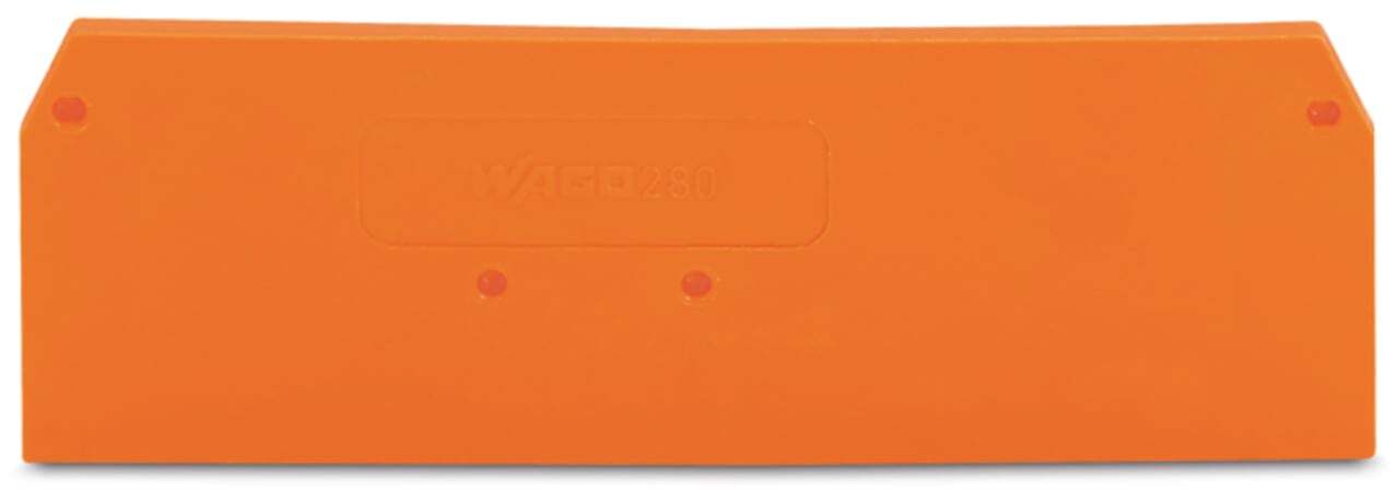 End and intermediate plate; 2.5 mm thick; orange