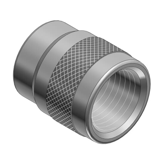 Steel Liquidtight Adapter, 1 Inch NPT Thread to Thread Size 1-3/4 Inch-18 UNS-2B