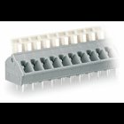 PCB terminal block; push-button; 2.5 mm; Pin spacing 5/5.08 mm; 7-pole; CAGE CLAMP; commoning option; 2,50 mm; gray