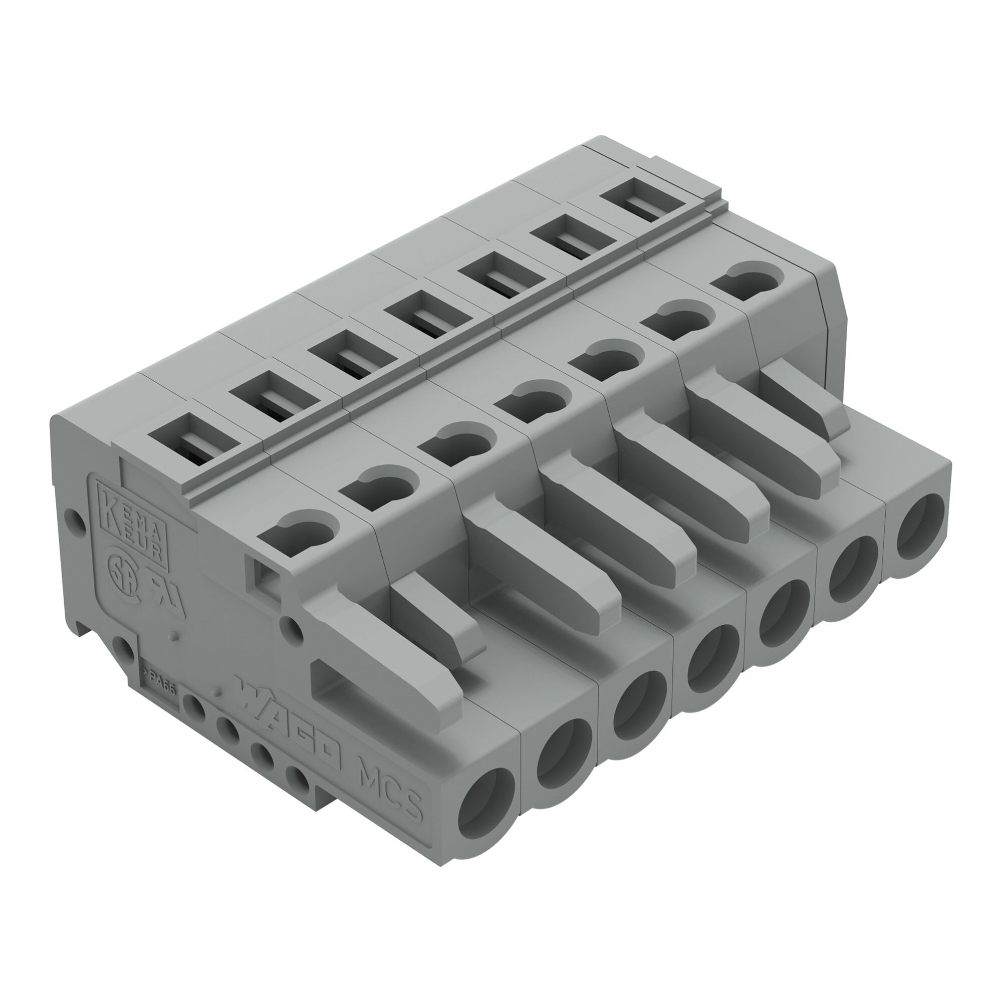 1-conductor female connector; CAGE CLAMP; 2.5 mm; Pin spacing 5 mm; 7-pole; 2,50 mm; gray