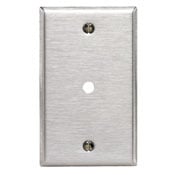 1-Gang .312-Inch Hole Device Telephone/Cable Wallplate, Box Mount, Stainless Steel