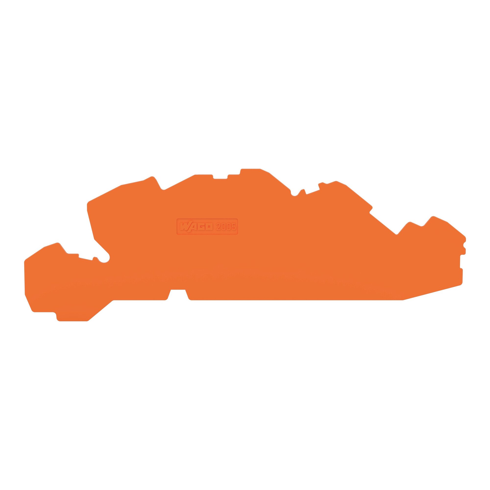 End and intermediate plate; 1 mm thick; orange