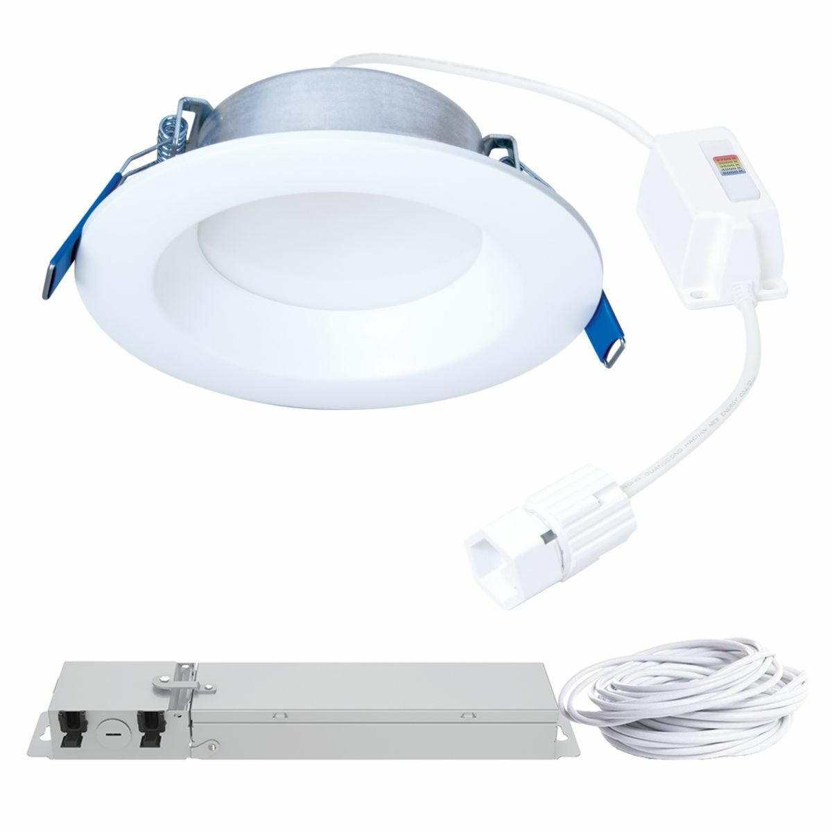 4-inch LT QuickLink Low Voltage Lighting, 600 lumens (nominal),  90 CRI min, 5-color selectable CCT, 120V, phase cut 5% dimming, Direct mount canless installation
