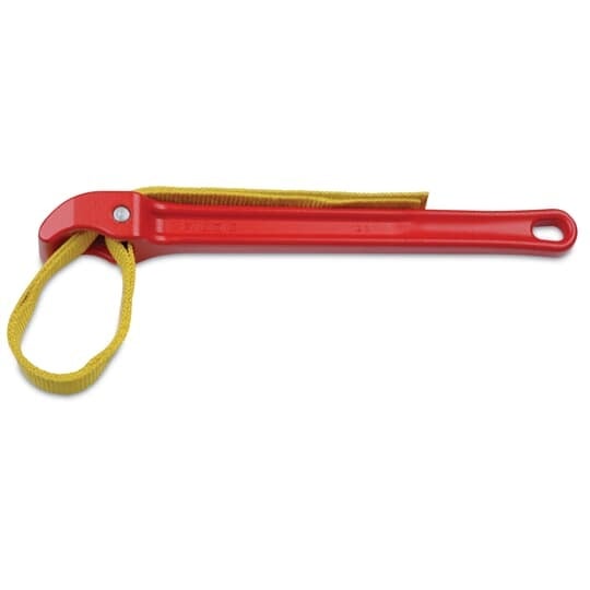 Conduit Strap Wrench, Handle Length, 18 Inch/457.20mm, Strap Length 29.25 Inch/742.95mm, Strap Width 1.75 Inch/44.45mm, Pipe Capacity 5.00 Inch/127.00mm, Pipe Capacity (OD) 5.50 Inch/139.70mm