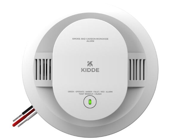 DETECT Combination Smoke & Carbon Monoxide Alarm, Hardwired with AA Backup Battery and Voice Alerts, 1 Pack
