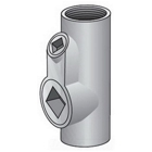 OZ-Gedney Type EYA Vertical/Horizontal Sealing Fitting, Size: 3/4 IN, Malleable Iron, Finish: Zinc Electroplated, Connection: Tapered FNPT, Dimensions: 1-1/4 IN Body Diameter X 3-11/16 IN Overall Length, 1-3/8 IN Turning Radius, 1.5 OZ Sealing Comp