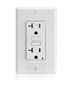 SmartlockPro Slim GFCI Tamper-Resistant Receptacle with LED Indicator, 20-Amp, Ivory