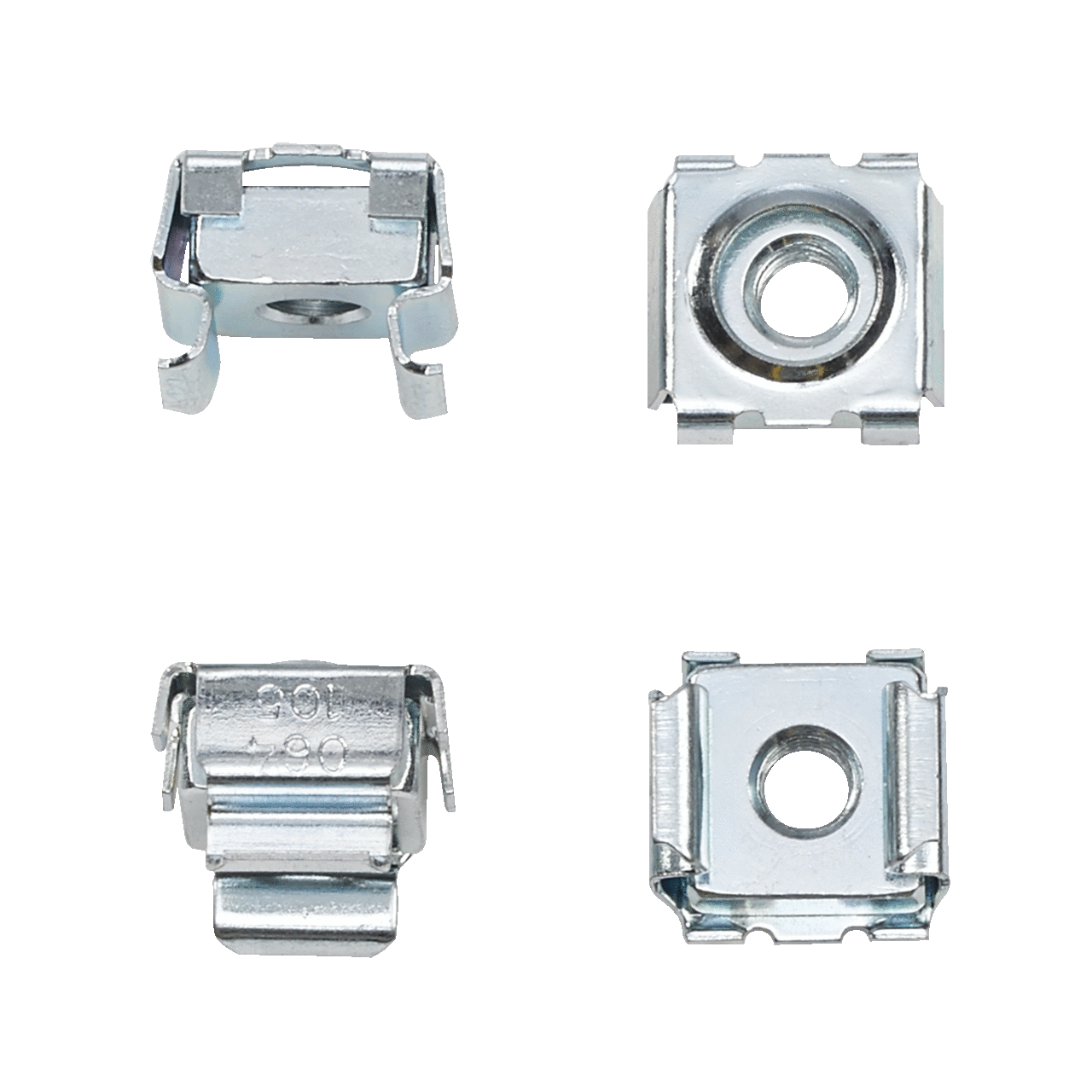 Cage Nut Package, #12-24, Steel, Qty 250
