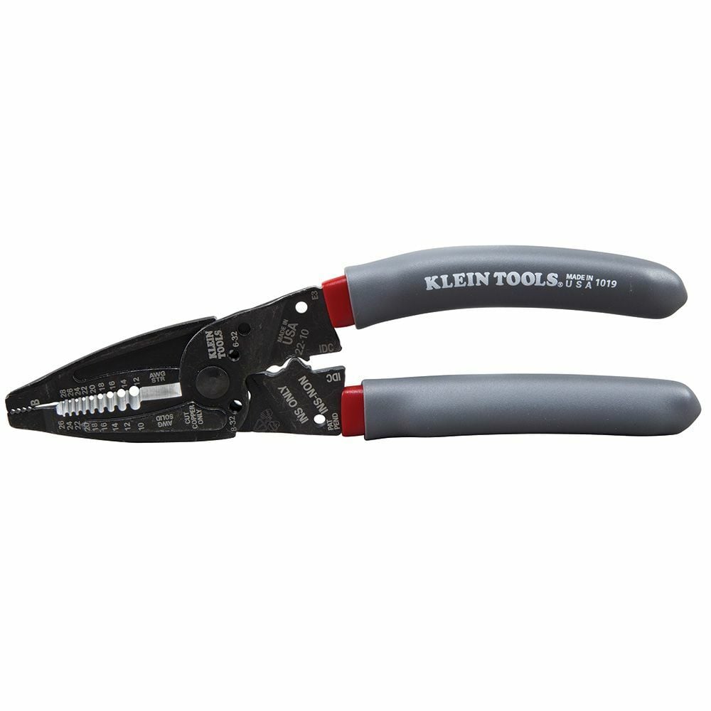 Klein-Kurve Wire Stripper / Crimper / Cutter Multi Tool, Wire Stripper strips 10-26 AWG solid and 12-28 AWG stranded wire