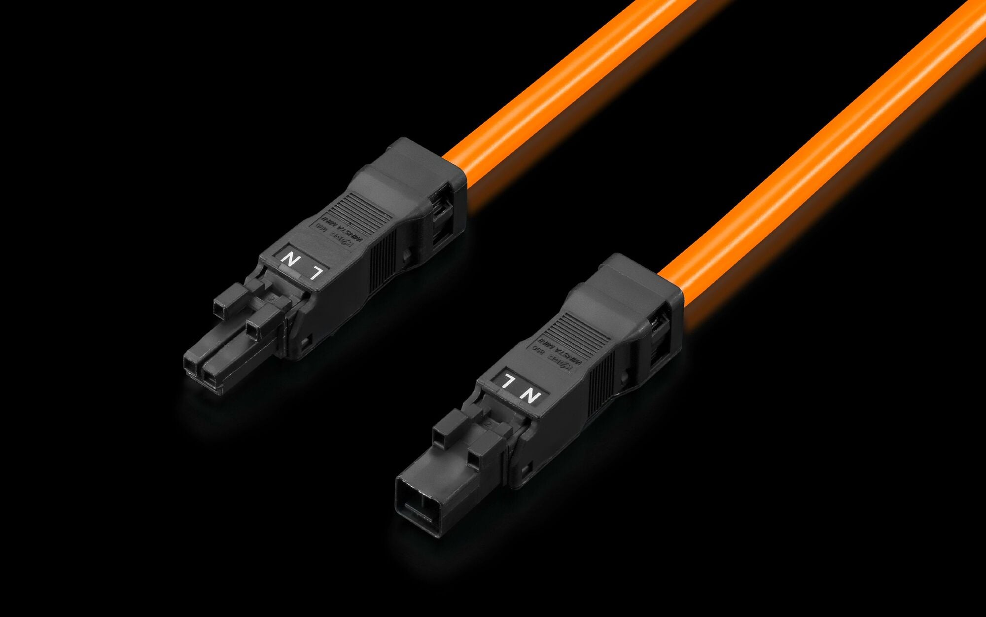 SZ Connection cable, for through-wiring, 2-pole, 100-240 V, L: 1000 mm