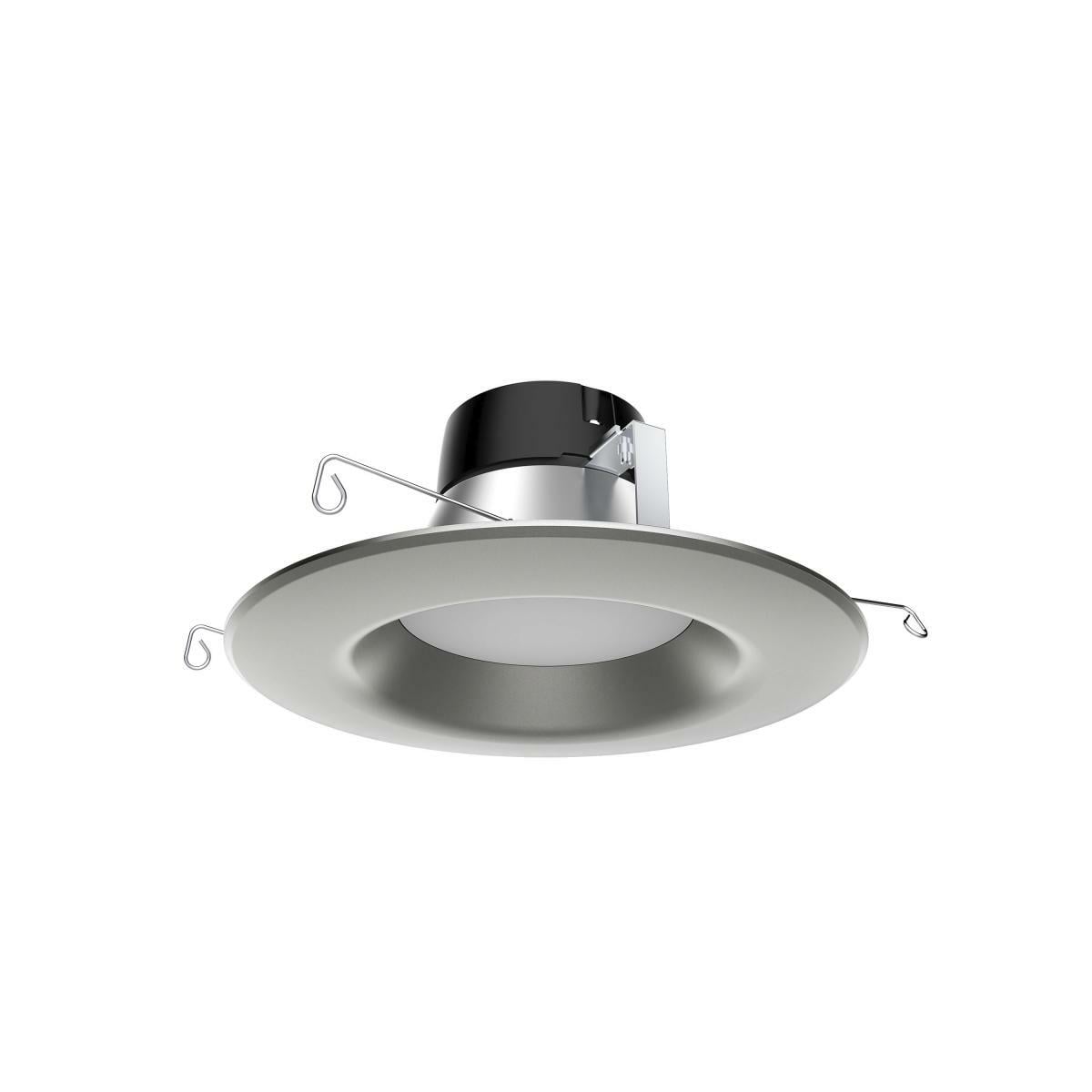 10.5 Watt LED Downlight Retrofit - 5"-6" - 3000K - 120 Volts - Dimmable - Brushed Nickel Finish