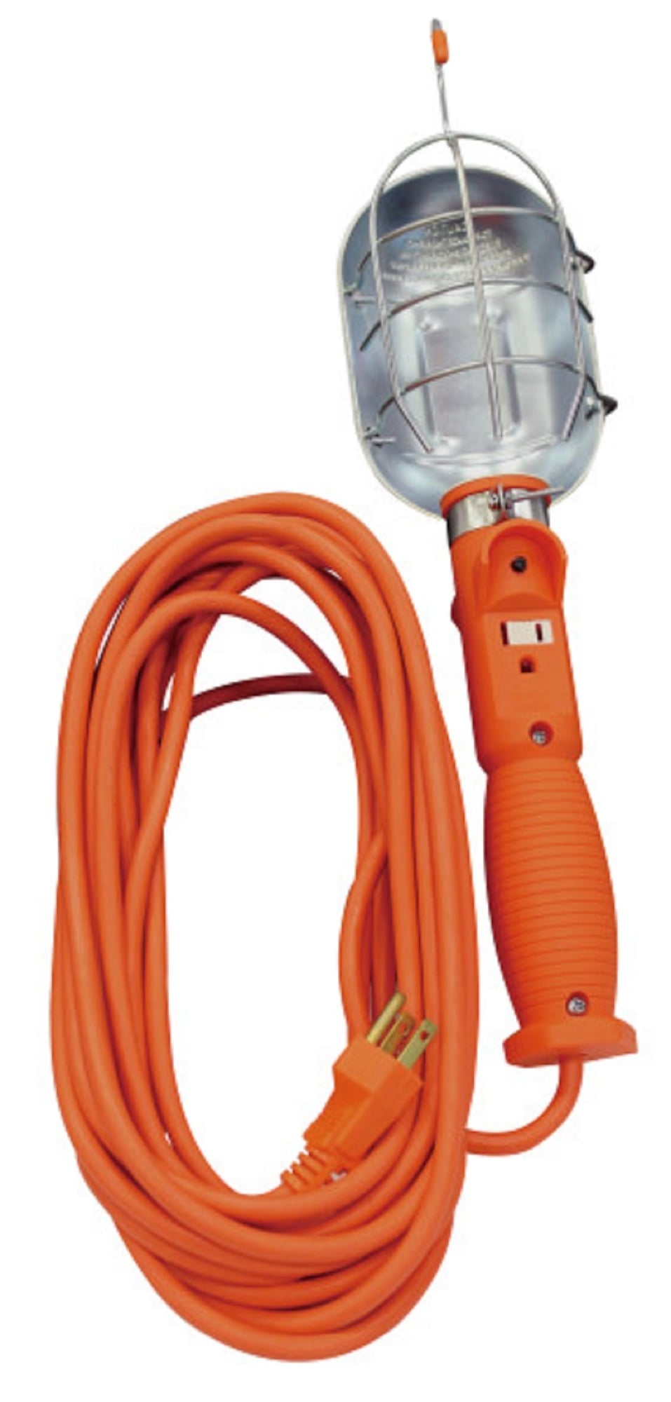 Southwire 691SW 16/3-Gauge 75-Watt Incandescent Trouble Light with Grounded Outlet, 25-Foot Cord, Orange