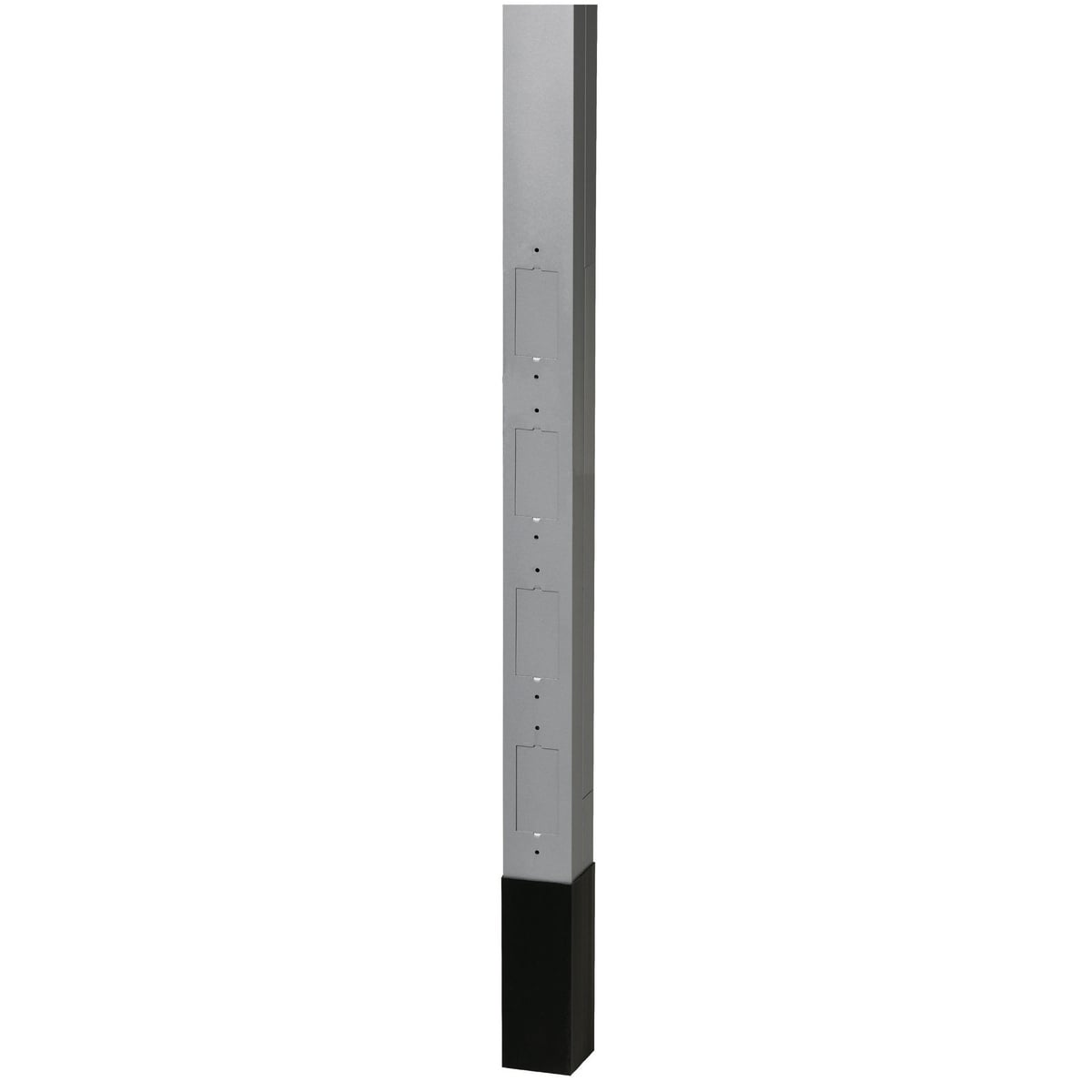 Aluminum Service Poles, Blank pole with Divider, 12' 2", Gray