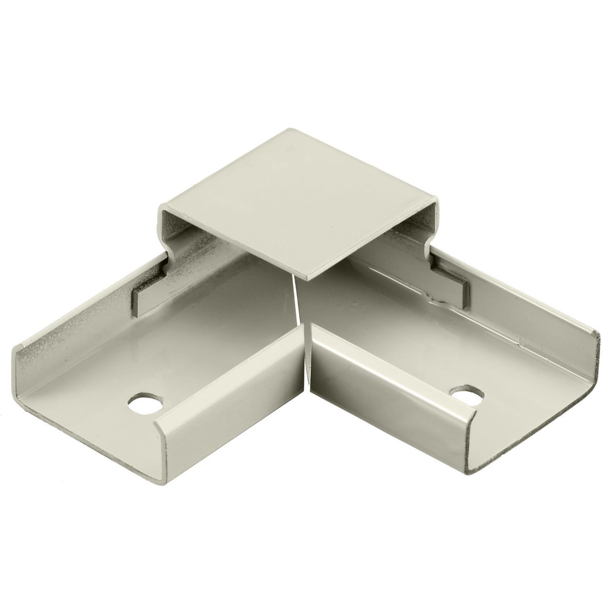 Metal Raceway, 90 Degree Flat Elbow, HBL2000 Series, Ivory