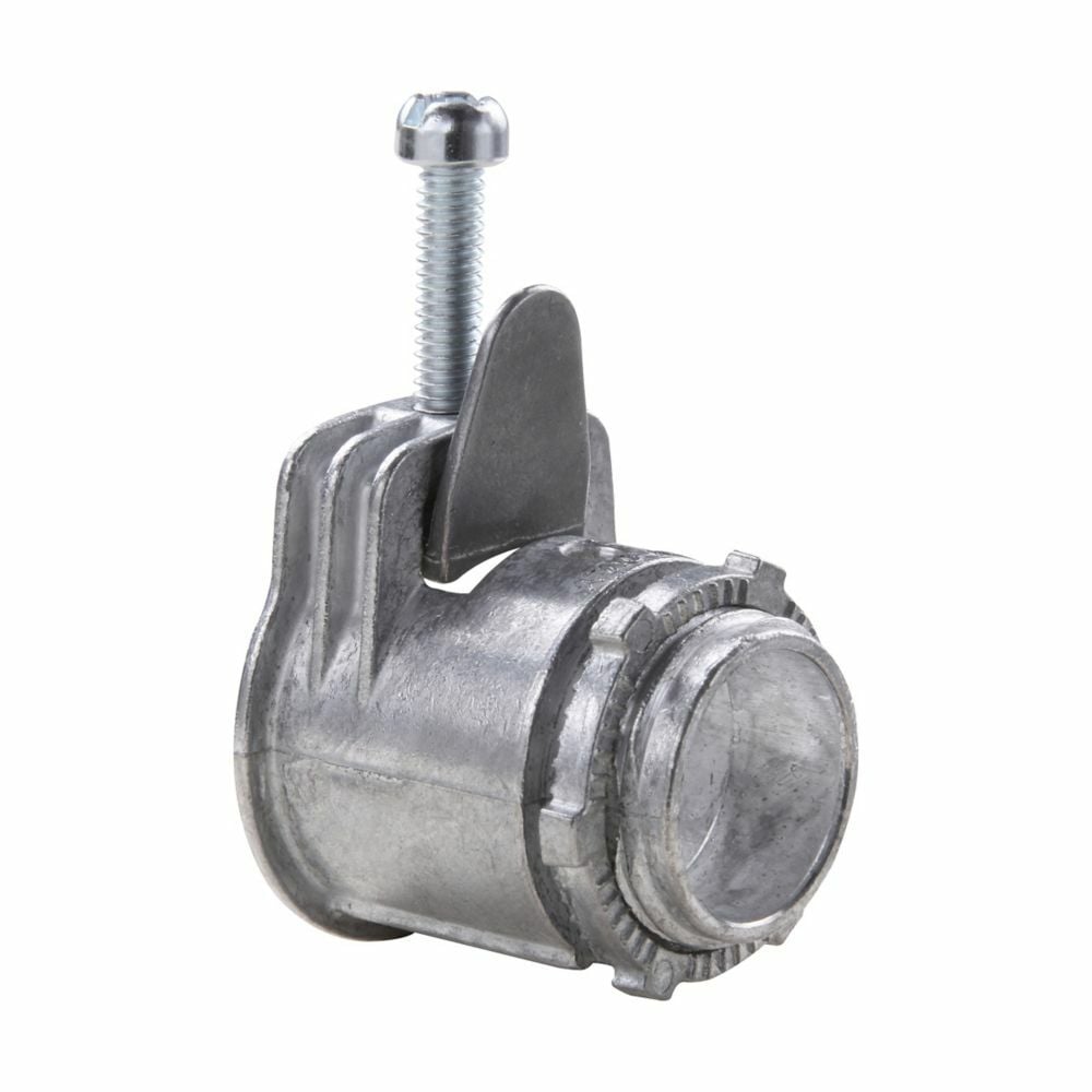 Eaton Crouse-Hinds series AC/MC set screw type connector, AC/MC and FMC, Zinc die cast, 3/8"