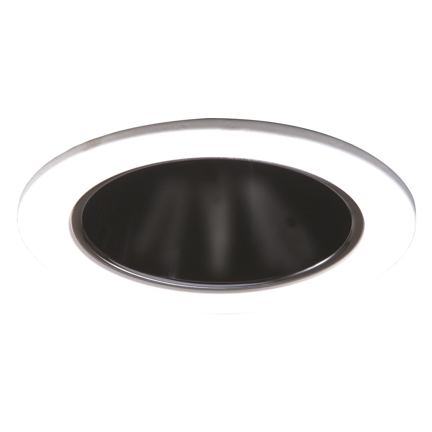 4" Trim Reflector Cone White Trim with Black Reflector