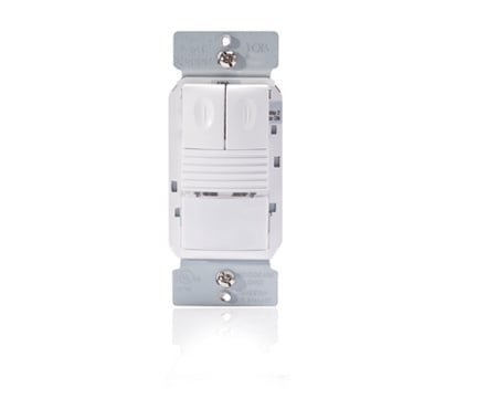 The PW-200 passive infrared (PIR ) wall switch sensor turns lights ON and OFF based on occupancy. It contains two relays for controlling two independent lighting loads or circuits, and a variety of features. (ivory)