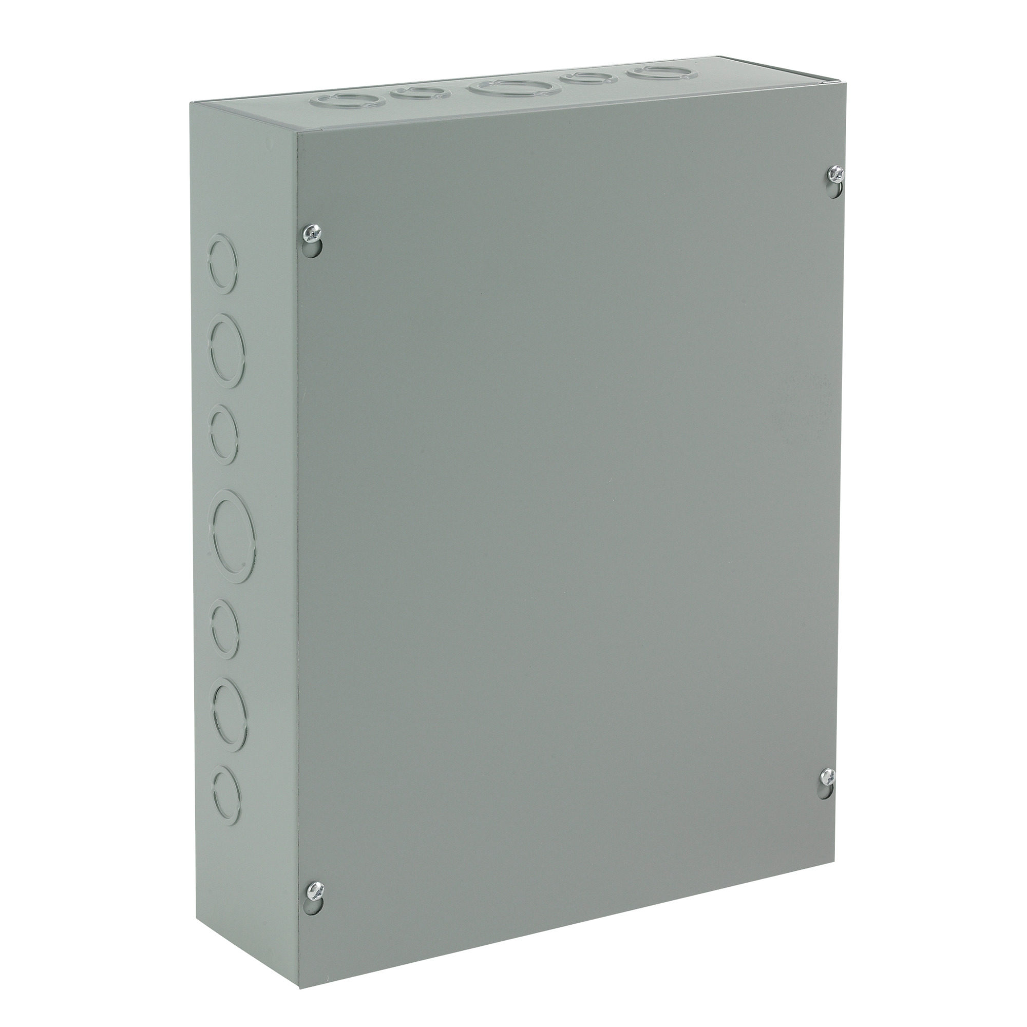 Screw-Cover Enclosure Type 1 with Knockouts, 24x24x8, Gray, Steel