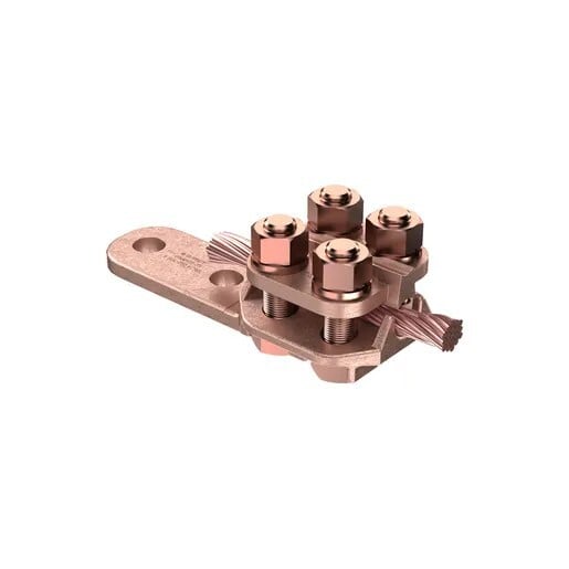 Mechanical Grounding Terminal, Cable to Flat, NEMA-drilled pad, IEEE 837