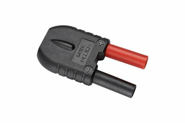Thermocouple Adapter permits K-type thermocouples and temperature probes to be connected to the banana jack inputs of general purpose multi-meters that have built-in temperature measurement functions. It replaces the older model Fluke 80AK thermocouple adapter and provides the same form, fit and function as the older model