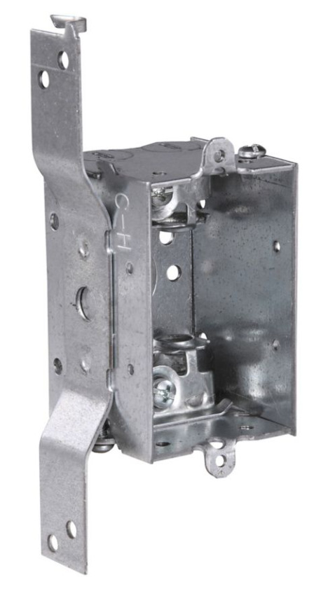TP124 Thepitt Deep Welded Switch Box, Steel, 10 cu-in Capacity, 1 Gang, 1 Knockout, 2 in W x 2 in D x 3 in H