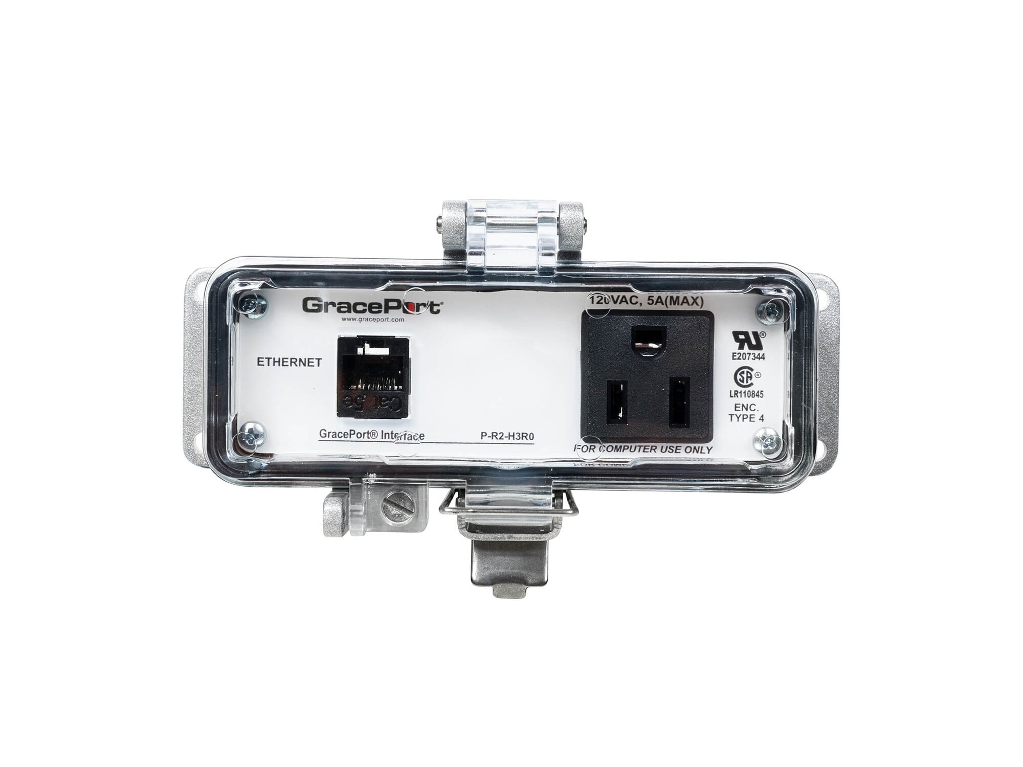 PANEL INTERFACE CONNECTOR WITH RJ45, PANEL MOUNT HOUSING, UL TYPE 4, SIMPLEX OUTLET, NO CB