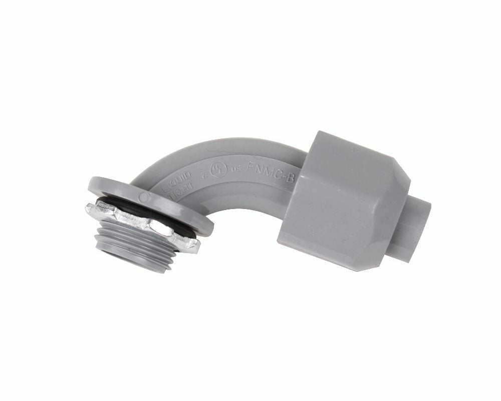 1/2"x90D NM ELBOW GREY SCREW-ON KWIKFLEX