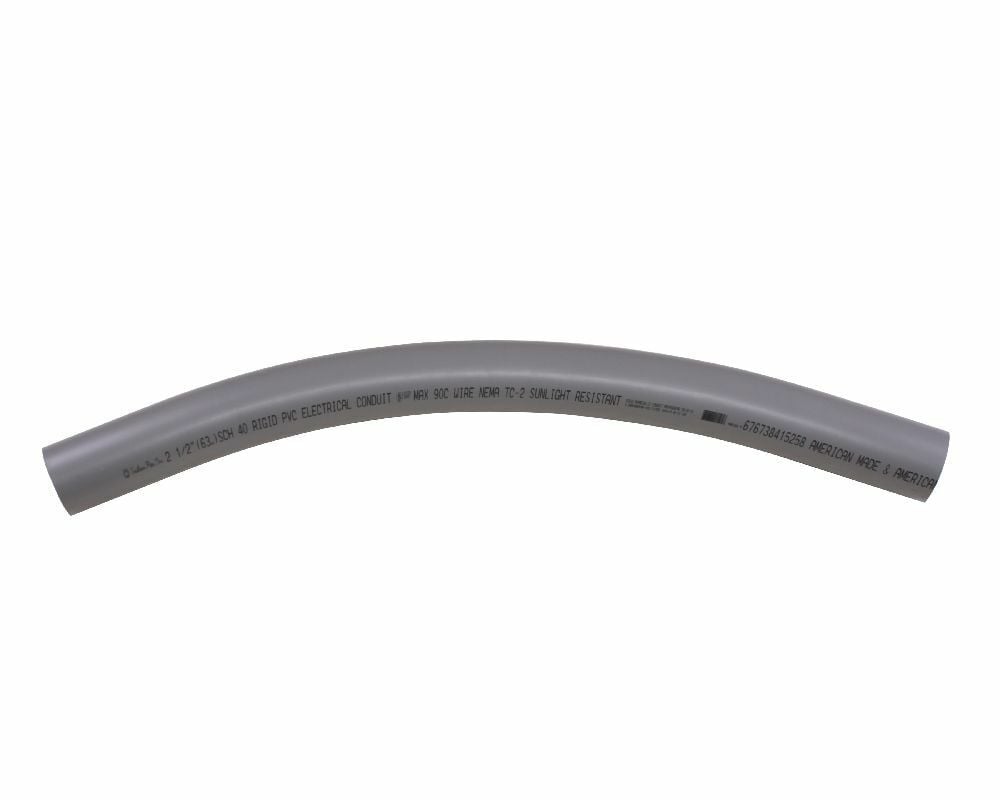 2 1/2"x45Dx36R PVC SWEEP SPxSP SCH40 SCEPTER/KRALOY