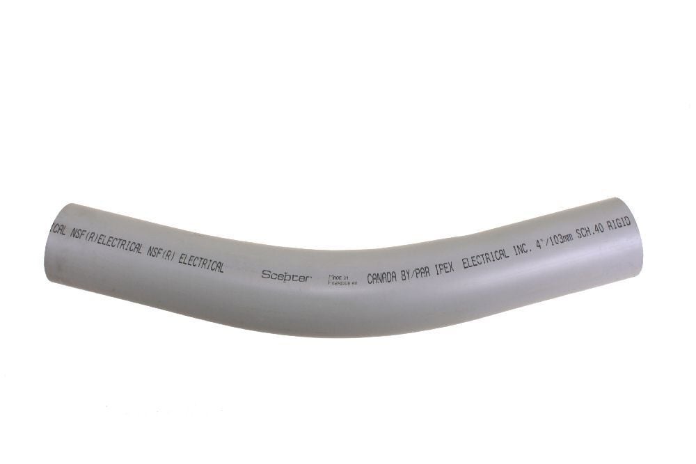 4"x30Dx24R PVC SWEEP SPxSP SCH40 SCEPTER/KRALOY