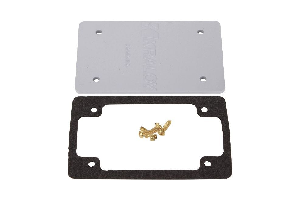 FSKIT PVC SING. GANG COV. PLATE BLANK W/ GSKT KRALOY