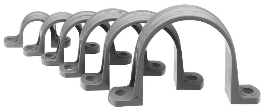 PS12 1 1/4" PVC PIPE STRAP 2 HOLE KRALOY