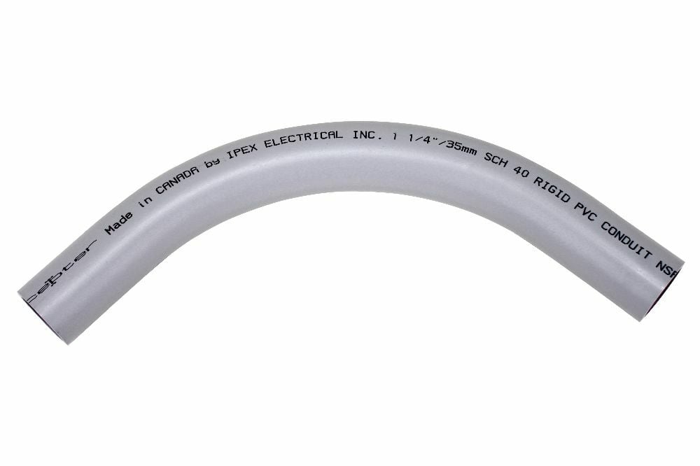 40STD1290 1 1/4"x90D PVC STD ELBOW SPxSP SCH40 KRALOY