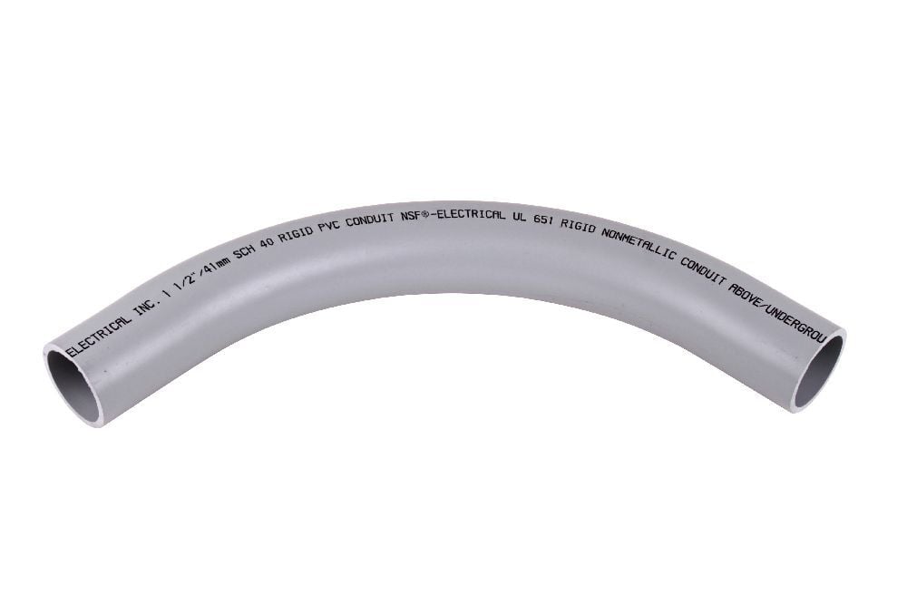 40STD1590 1 1/2"x90D PVC STD ELBOW SPxSP SCH40 KRALOY