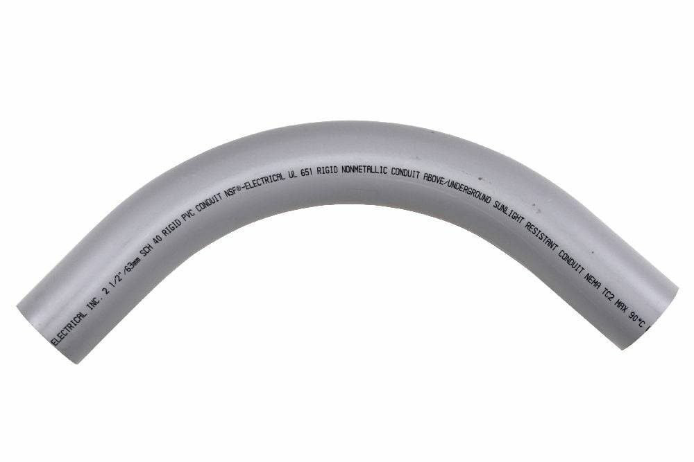 40STD2590 2 1/2"x90D PVC STD ELBOW SPxSP SCH40 KRALOY
