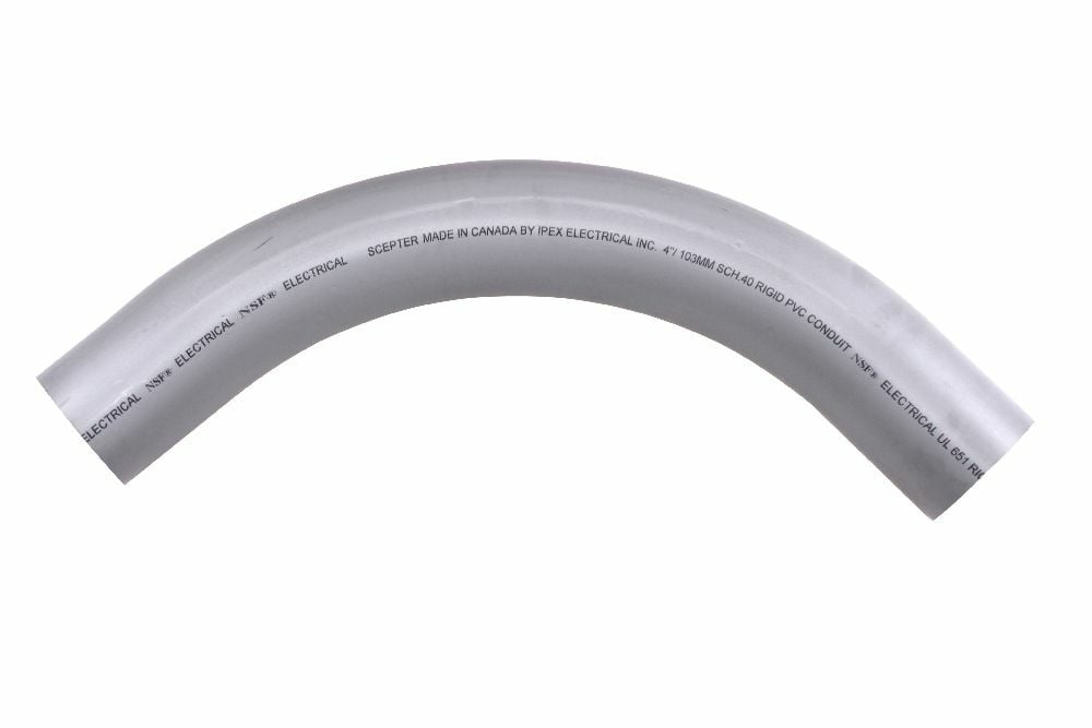 40STD4090 4"x90D PVC STD ELBOW SPxSP SCH40 KRALOY