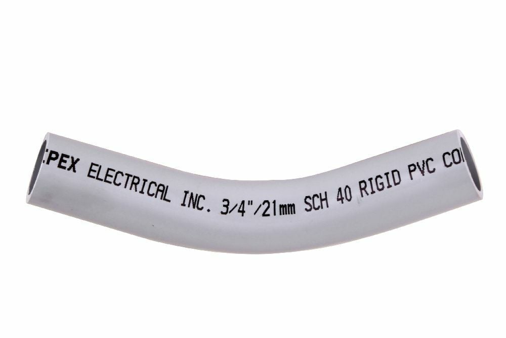 40STD0545 1/2"x45D PVC STD ELBOW SPxSP SCH40 KRALOY