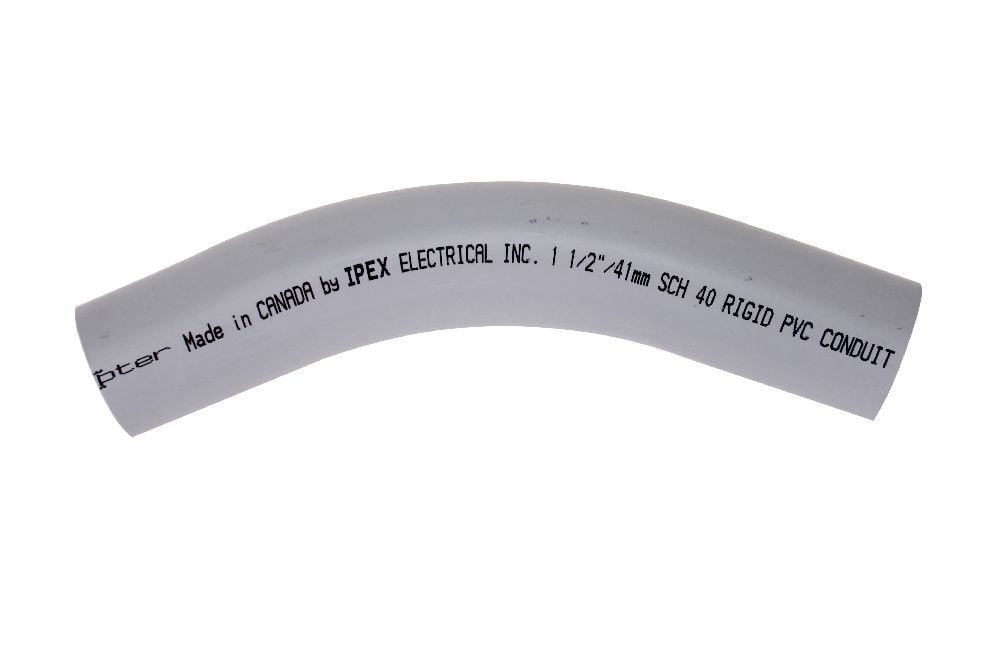 40STD1545 1 1/2"x45D PVC STD ELBOW SPxSP SCH40 KRALOY