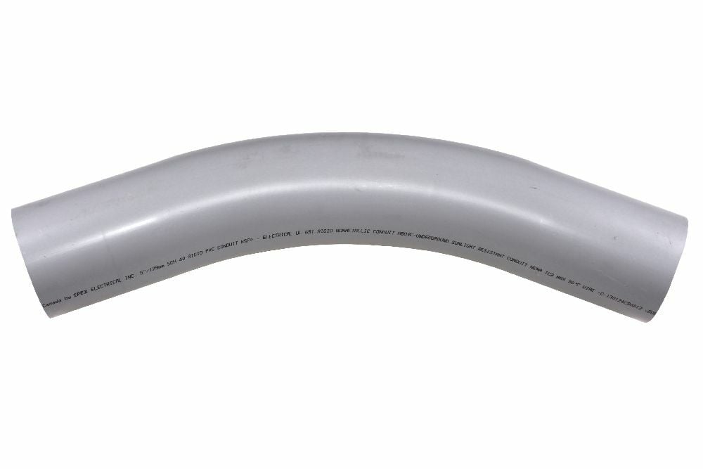 40STD5045 5"x45D PVC STD ELBOW SPxSP SCH40 KRALOY