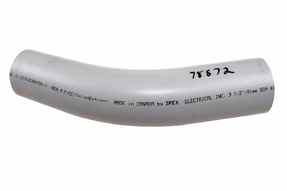 3 1/2"x30D PVC STD ELBOW SPxSP SCH40 KRALOY