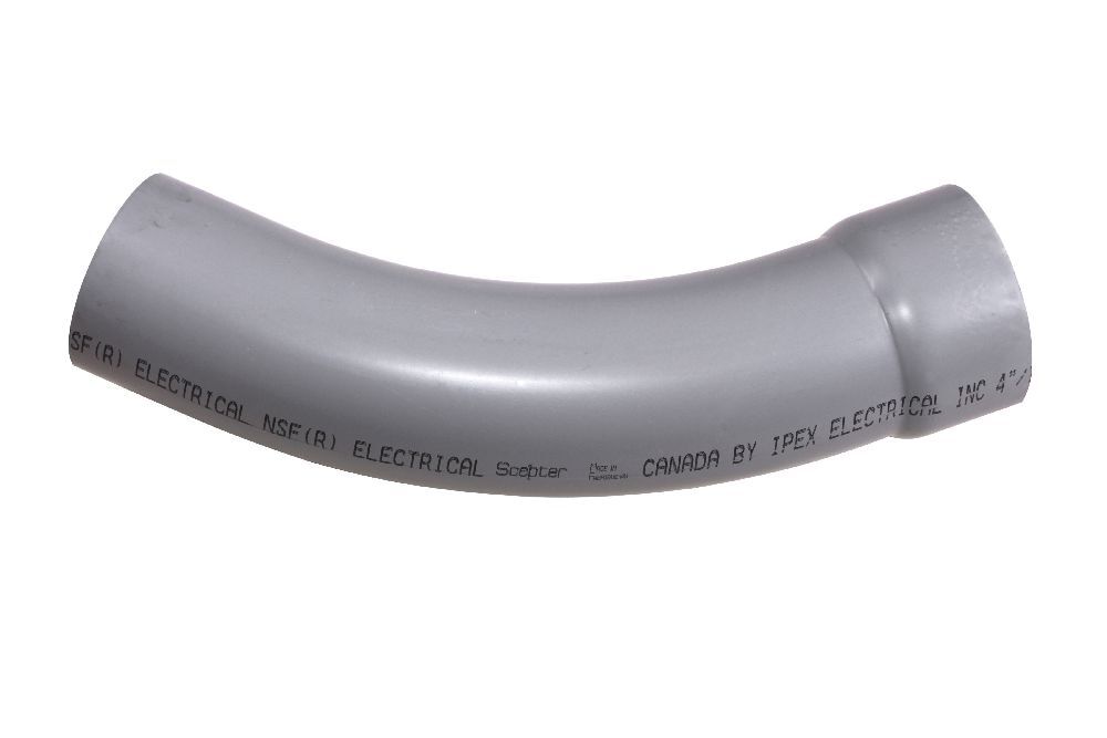B40STD4045 4"x45D PVC STD ELBOW SPxBE SCH40 KRALOY
