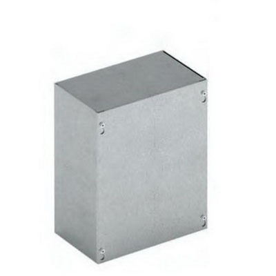 Eaton B-Line series Type 1 junction boxes, 10" height, 8" length, 10" width, NEMA 1, Screw cover, SC NK enclosure, Surface mounted, Small single door, No knockout, Thru holes, Carbon steel