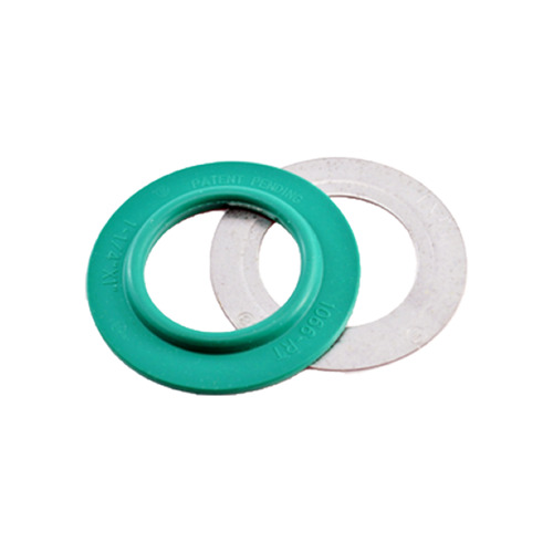 Mighty-Seal 1-1/4" to 1" Raintight Reducing Washers. Product contains one coated and one uncoated galvanized steel reducing washer. Maintains Raceway Integrity. Sunlight Resistant. Suitable for use in Wet Locations.