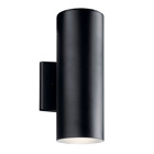 This LED outdoor wall downlight features smooth lines, a modern look and a Textured Black finish.