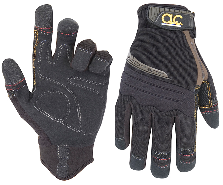 CLC, Subcontractor, Flexgrip High Dexterity Gloves, Large Size, Resists Abrasion, Hook and Loop Closure cuff, Synthetic Leather palm material, Neoprene-Spandex back material