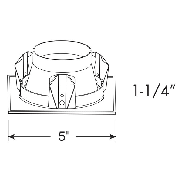 4IN SQ TRIM PINHOLE R/PAR20