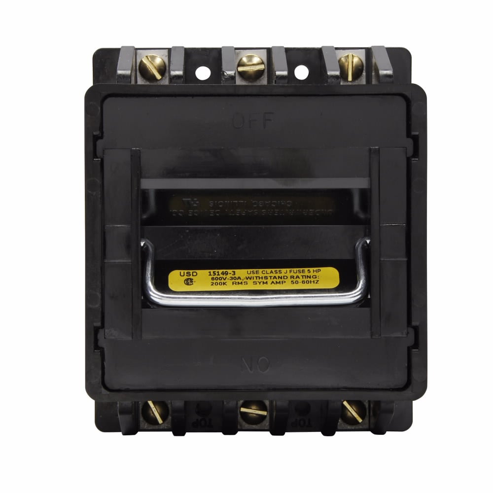 Eaton Bussmann series 15149 fused pullout switch, 600V, 0-30A, 200 kAIC, Fusible, Dead Front, Three-pole