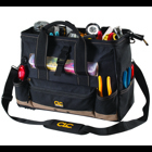 CLC, Tote Bag with Top, Black, 23 pockets, 8 in. width, 11 in. depth, 10 inner pockets, Fabric, 16 in. length, Zipper
